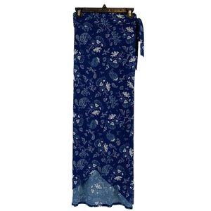 Kaileigh Melissa Multi Wrap Skirt. Navy with white. Size 2X